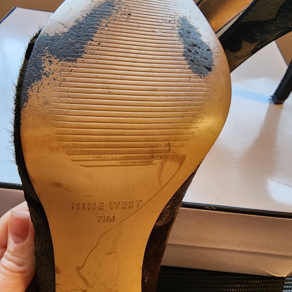 Nine West Calf Hair Camouflage High Heels - Picture 5 of 6